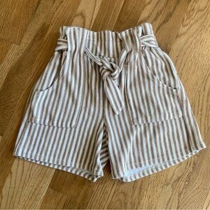 Zara Girl’s Striped High Waist Shorts Size 10